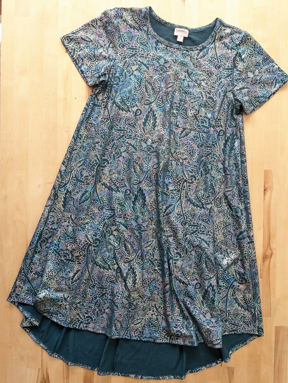 {LuLaRoe} Women's Carly L Women's Elegant Holo Paisley Dress